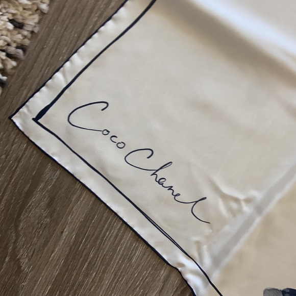 Chanel 100% Silk square scarf. - Picture 2 of 14